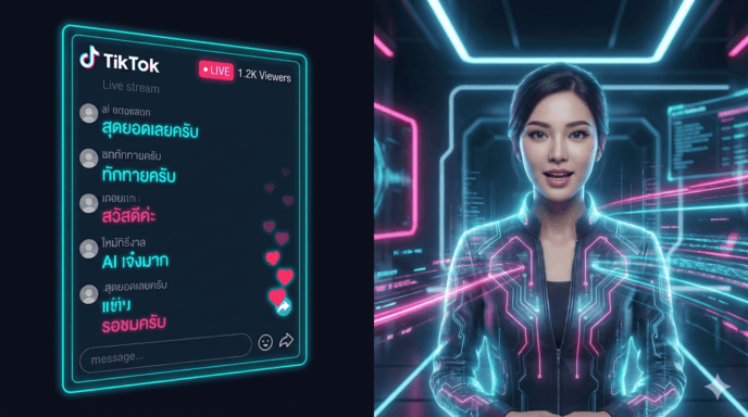 AI Digital Twin live streaming on TikTok Shop